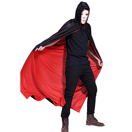 BiBOSS Halloween Hooded Capes Cloak Unisex Double Side Halloween Cloak Cosplay Costume