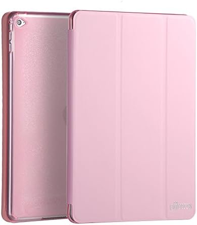 iPad air 2 Case Magnetic Smart Leather Folio Stand with Soft TPU Back Case&amp;Auto Sleep/Wake For iPad Air2 A1566/A1567 (Pink)