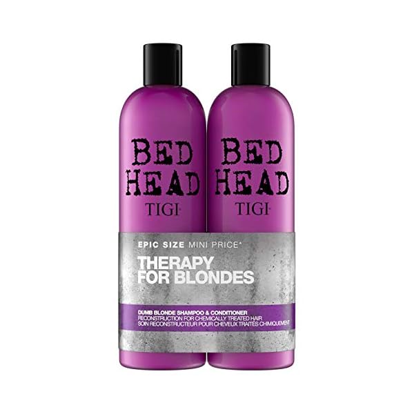 Bed-Head-by-Tigi-Dumb-Blonde-Shampoo-and-Conditioner-for-Blonde-Hair-2-x-750-ml Bed Head by TIGI Dumb Blonde Shampoo and Conditioner for Blonde Hair, 2x750 ml