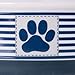 DII Bone Dry Paw Patch & Stripes Ceramic Pet Bowl for Food & Water with Non-Skid Silicone Rim for Dogs and Cats (Large – 7.5″ Dia x 2.4″H) Nautical Blue – Set of 2thumb 1