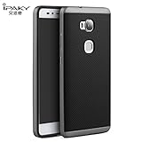 Huawei Honor 5x Case， Lwang Slim Fit Hybrid Bumper Silicone Back Case for Huawei Honor 5x (Hybrid Black)