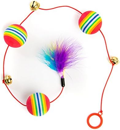 Cat Toys Balls Bells With Feather Tail For Pets/Cats/Dogs