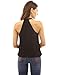 PattyBoutik Women Drape Wrap Elastic Hem Tank Top (Black Small)