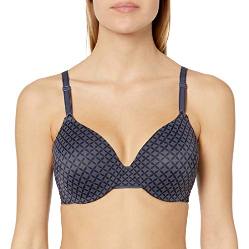 Warner's Brasier con Aros de Cobertura Completa para Mujer, Opaco, Estampado geométrico Gris plomizo, 95B