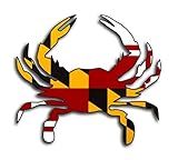 Maryland Flag Crab Sticker