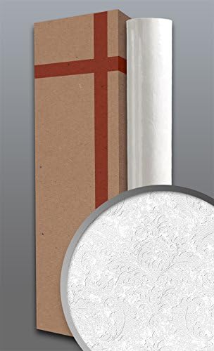 Country Style Wallpaper Wall EDEM 83006BR60 paintable Non-Woven Wallpaper Textured with Ornaments matt White 1 Box 4 Rolls 106 m2 (1141 ft2)