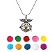 NovScent Aromatherapy Jewelry Necklace 316L Steel Material Locket Style Pendant Essential Oil Difusser 10 Colorful Cashmere Sustained Release Ball Christmas Gift Set Of 7