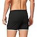 BALEAF Men's 3 Inches Bodybuilding Workout Shorts Drawstring Running Shorts Zipper Pockets Black Size L