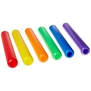 Sportime Beginner Relay Batons, 11-1/2 Inches, Assorted Colors, Set of 6 – 1478836