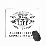 Mouse Pad Slab Serif Font Style Handmade Design