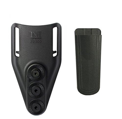 IMI Defense Z2300 Low Ride Belt Loop, Black + Ultimate Arms Gear 9mm/.40/.45 Magazine Belt Clip Pouch Holder