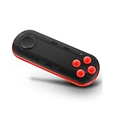 Jozabova Mini Bluetooth Remote Controller Wireless Gamepad Selfie Shutter Support Android 4.3 & IOS 7.0 Above Smart Phone PC for iPhone / iPad Air / Samsung (Black-Red)