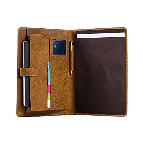 Leather Business Portfolio Business Personal Organiser Folder Full Grain Leather padfolio by KomalC