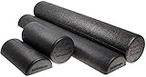 Isokinetics Inc. Brand Black High Density Foam Rollers - Extra Firm - For Exercise and Therapy - 6