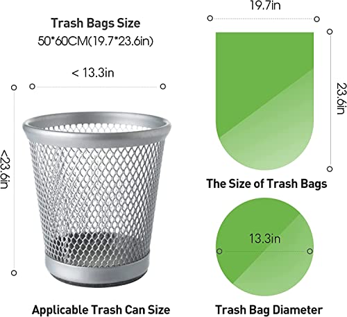 4 Gallon Small Trash Bags Biodegradable Trash Bags Extra Strong Small Garbage Bags Unscented, for Bathroom Bedroom Office Kitchen Trash Can ( 4 Gallon 100PCS)