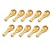Antrader Mini Wooden Handmade Tableware Teaspoons Set for Condiment Coffee Tea Leaf Milk Powder Seasoning Measuring Set of 10 (3