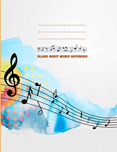 Blank sheet music notebook