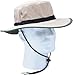 Sloggers Unisex Nylon Sun Hat, Tan with wind lanyard, - adjustable size small - large - Style 446TN - UPF 50+