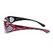 Polarized Sunglasses Fit Over Glasses for Small Glasses Oval Frame Red Print