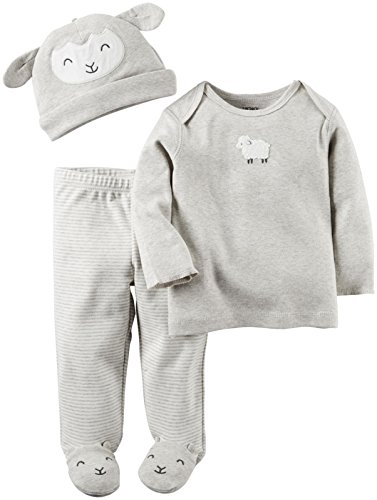 Carter s baby 3 pc sets 126g326, heather, 6 months