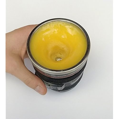 Elite Kitchen Gear Self Stirring Camera Lens Travel and Stainless Steel Novelty Coffee Cup Mug with Lid, Replica of Canon EF 24-105 mm Lens, 11 oz Home & Kitchen, Kitchen & Dining, Travel & To-Go Drinkware, Commuter & Travel Mugs