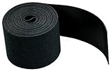 AIRNIX 2 in. x 10 ft. Black Nylon Cable Tie Roll, Double Sided Hook & Loop