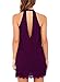 Fantaist Women's Summer Halter Backless Lace Cocktail Dresses For Wedding Guest (M, FT610-Purple)