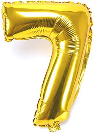 MOCOO 40" Gold Numbers 7 foil balloons, Engagement Birthday Party Décor, Birthday / Party / Anniversary Balloons NU007