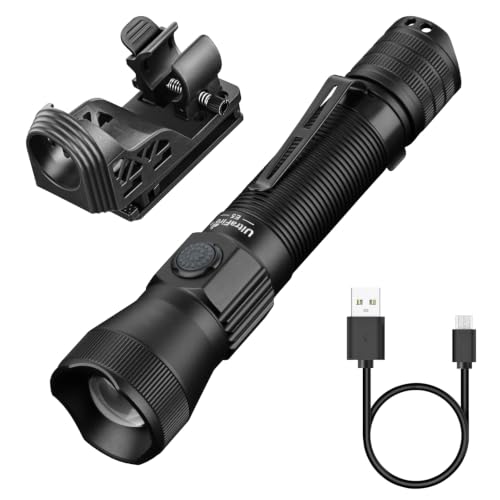 ULTRAFIRE E5 Rechargeable Tactical Flashlight with Holster for Police | 1350 Lumens,