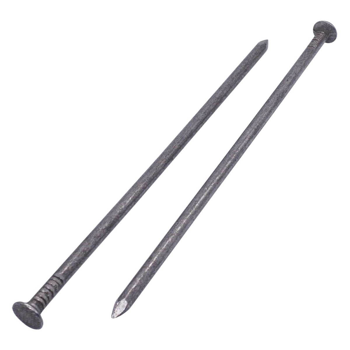 (Pack of 30 pcs) Carbon Steel 6.0 x 200 mm Construction Nails, Flat Round Head, Multi-Purpose Common Wire Nails, Woodwork (30, 6.0 x 200 mm)