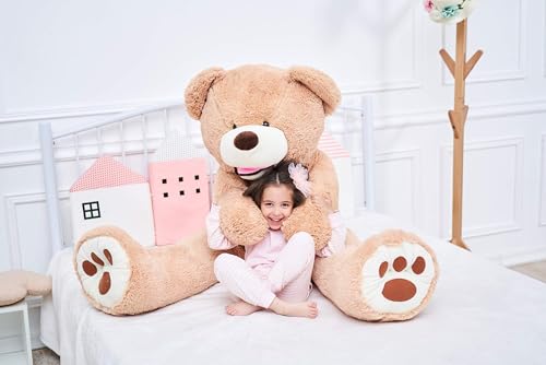 IKASA Giant Teddy Bear Plush Toy Stuffed Animals (Brown, 63 inches)