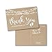 25 Girl or Boy Rustic Baby Shower Thank You Note Card Bulk Set, Blank Cute Kraft Gender Reveal Neutral Sprinkle Postcards, No Envelope Needed For Party Gift Personalize Printable Cardstock Paper