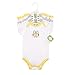 Luvable Friends Neutral 5 Pack Bodysuits, 9-12 Months