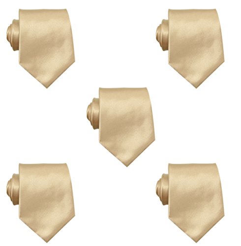 Mens solid satin 3.9 inch wide formal necktie pack 5 for wedding …
