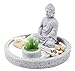 Tabletop Buddha Zen Garden Rock Rake Sand Cactus Candle Holder Home Decor Gift