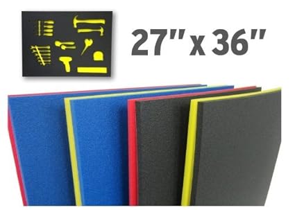 Foam Custom Tool Drawer Inserts 27x36 Black Red By Creative