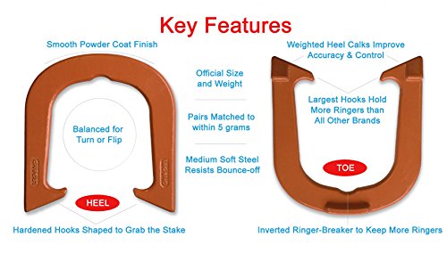 Buy Light Weight Cadet Pitching Horseshoes - NHPA Sanctioned For Tournament Play Drop Forged Steel One Pai