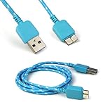 Amcctvshop Fashion Braided Fabric USB 3.0 Charger Cable for Samsung Galaxy Note 3 (Blue)