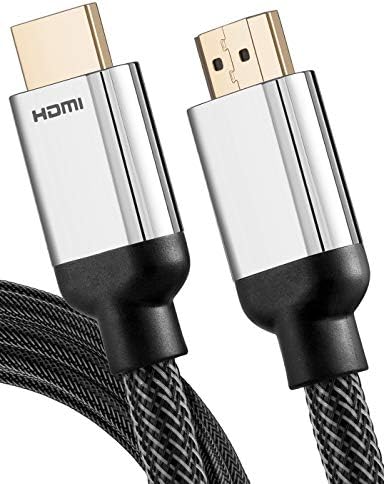 HDMI 10ft Silver ABS Head & Gray Mesh 30AWG 4k+2K 60Hz
