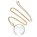 Super Z Outlet Necklace with 1-3/4 Inch Optical Magnifier Lens and 36-Inch Gold Chain for Library, Reading Fine Print, Zooming, Increase Vision, Jewelry