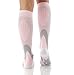 Mojo - Compression Socks for Women and Men 20-30mmHg Knee High - Medical Graduated Compression Stockings for Travel, Flights, Airplane, Nursing - Pink, Medium - A602