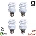 Xtricity Compact Fluorescent Light Bulb T2 Spiral, E26 Base, 9W (40 Watt Equivalent), 5000k Daylight, 540 Lumens, CFL, 120V - UL Listed, (4 Pack)