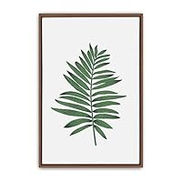 Framed Canvas Wall Art Green Leaves Canvas Prints Home Artwork Decoration for Living Room,Bedroom - 16x24 inches