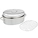 VonShef Stainless Steel Lidded Roasting Pan, Lightweight Roaster – Extra Large Dish for Chicken/Turkey/Meat Joints & Vegetables, 9.5 Quart Capacity