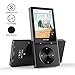 MP3 Player with Bluetooth, 16GB Portable Lossless Sound MP3 Player FM Radio Voice Recorder Video with Armband Earphone for Sports, Support Up to 128GB (Black)