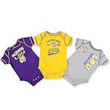 LSU Tigers Baby Clothes 3 Pack Rompers
