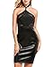 Zeagoo Womens Sexy Lace Sleeveless Halter Neck Banquet Cocktail Prom Party Dress