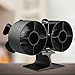 PYBBO Wood Stove Fan - Heat Powered Double Motors, Small Size 8 Blades Non-Electric Fireplace Silent Eco Fan for Gas/Pellet/Wood/Log Burner Stoves