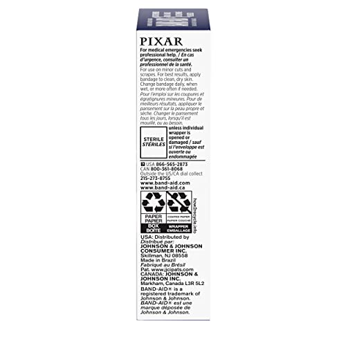 BAND-AID BRAND ADHESIVE BANDAGES FOR MINOR CUTS & SCRAPES, WOUND CARE FEATURING DISNEY’S ELEMENTAL CHARACTERS, FUN BANDAGES FOR KIDS AND TODDLERS, ASSORTED SIZES, 20 COUNT
