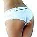 Lovinus Women's Sexy Booty Cut Off Low Waist Denim Short Pants-White/Black/Pink